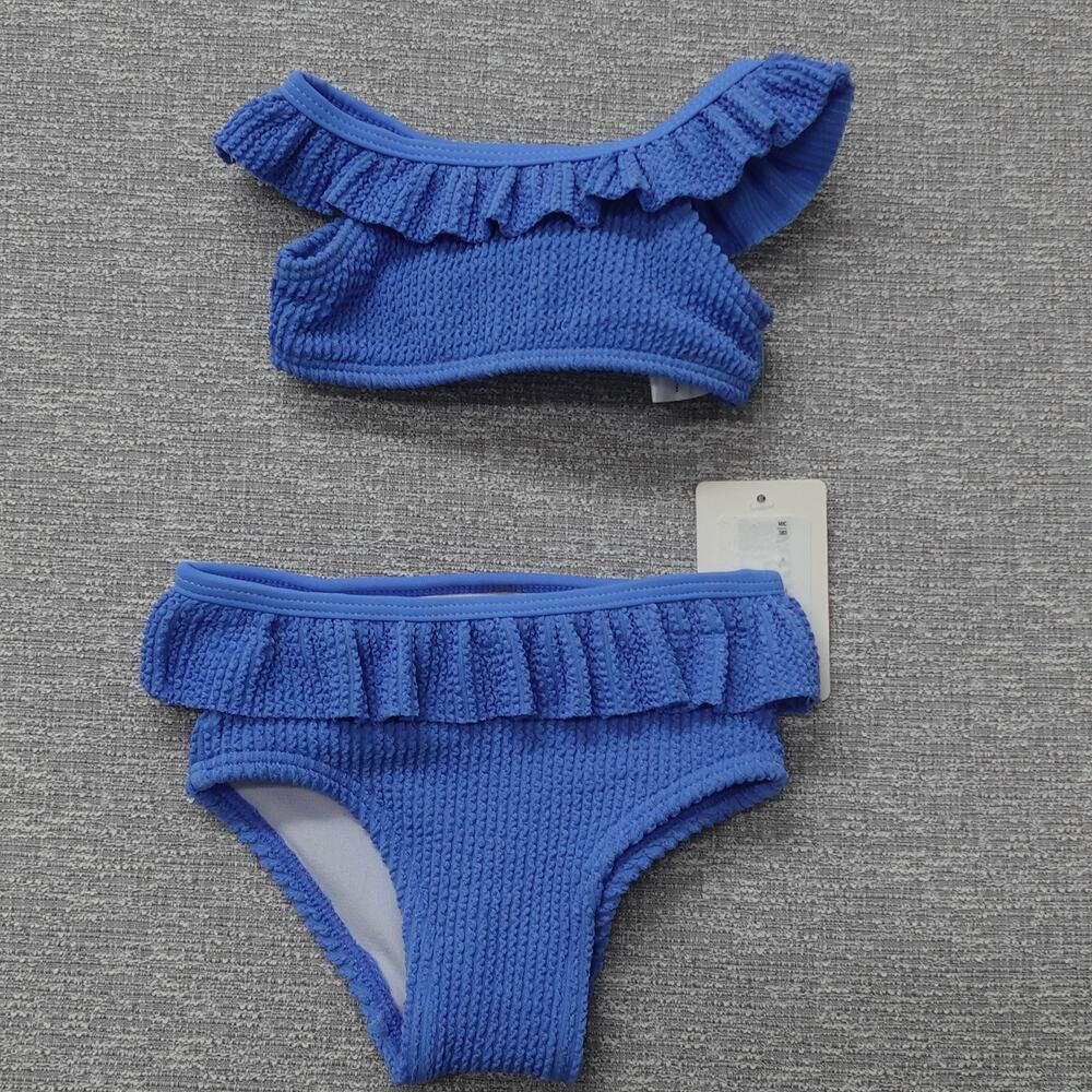 Dillard's Adventurewear 360 Youth 3 Month Blue 2pc Ruffle Bikini Swimsuit